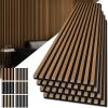 image:imageArt3d 4Pack 108 x 12 Acoustic Wood Panels for Wall Soundproof Wood Slat Panel for Wall and Ceiling 3D Fluted Sound Absorbing Paneling for Interior Wall Decor Living Room Bedroom  TeakTeak