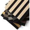 image:imageArt3d 4Pack 108 x 12 Acoustic Wood Panels for Wall Soundproof Wood Slat Panel for Wall and Ceiling 3D Fluted Sound Absorbing Paneling for Interior Wall Decor Living Room Bedroom  TeakSample
