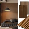 image:imageArt3d 4Pack 108 x 12 Acoustic Wood Panels for Wall Soundproof Wood Slat Panel for Wall and Ceiling 3D Fluted Sound Absorbing Paneling for Interior Wall Decor Living Room Bedroom  TeakTeak