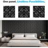 image:imageArt3d 33Pack 3D Wall Panel for Interior Wall Dcor Diamond Textured PVC Accent Wall Paneling for Living Room Bedroom Office TV Wall Background 118x118 Cover 32SqFt WhiteBlack