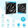 image:imageArt3d 33Pack 3D Wall Panel for Interior Wall Dcor Diamond Textured PVC Accent Wall Paneling for Living Room Bedroom Office TV Wall Background 118x118 Cover 32SqFt WhiteBlack