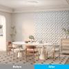 image:imageArt3d 33Pack 3D Wall Panel for Interior Wall Dcor Diamond Textured PVC Accent Wall Paneling for Living Room Bedroom Office TV Wall Background 118x118 Cover 32SqFt WhiteWhite