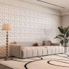 image:imageArt3d 33Pack 3D Wall Panel for Interior Wall Dcor Diamond Textured PVC Accent Wall Paneling for Living Room Bedroom Office TV Wall Background 118x118 Cover 32SqFt WhiteWhite