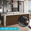 image:imageArt3d 33Pack 3D Wall Panel for Interior Wall Dcor Diamond Textured PVC Accent Wall Paneling for Living Room Bedroom Office TV Wall Background 118x118 Cover 32SqFt WhiteBlack
