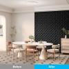 image:imageArt3d 33Pack 3D Wall Panel for Interior Wall Dcor Diamond Textured PVC Accent Wall Paneling for Living Room Bedroom Office TV Wall Background 118x118 Cover 32SqFt WhiteBlack