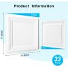 image:imageArt3d 33Pack 3D Textured Accent Wall Panel for Interior Dcor Waterproof PVC Decorative Wall Paneling for Living Room Bedroom Gaming Room Office 118x118 Cover 32SqFt WhiteWhite