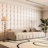 image:imageArt3d 33Pack 3D Textured Accent Wall Panel for Interior Dcor Waterproof PVC Decorative Wall Paneling for Living Room Bedroom Gaming Room Office 118x118 Cover 32SqFt WhiteWhite