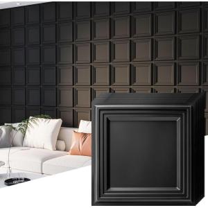 image:imageArt3d 33Pack 3D Textured Accent Wall Panel for Interior Dcor Waterproof PVC Decorative Wall Paneling for Living Room Bedroom Gaming Room Office 118x118 Cover 32SqFt WhiteBlack