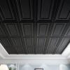 image:imageArt3d 12Pack Drop Ceiling Tiles 24x28 Inch PVC Panels in BlackRectangular Black