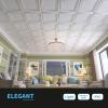 image:imageArt3d 12Pack Drop Ceiling Tiles 24x28 Inch PVC Panels in BlackSquare White