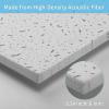 image:imageArt3d Acoustic Drop Ceiling Tiles 2ft x 4ft 10Pack Waterproof Polyester Ceiling Panels for Office Basement Kitchen Recording Room ReusableCovers 80 SqFt White Stucco PrintingWhite Stucco Printing