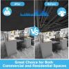 image:imageArt3d Acoustic Drop Ceiling Tiles 2ft x 4ft 10Pack Waterproof Polyester Ceiling Panels for Office Basement Kitchen Recording Room ReusableCovers 80 SqFt White Stucco PrintingBlack