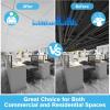 image:imageArt3d Acoustic Drop Ceiling Tiles 2ft x 4ft 10Pack Waterproof Polyester Ceiling Panels for Office Basement Kitchen Recording Room ReusableCovers 80 SqFt White Stucco PrintingWhite