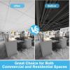 image:imageArt3d Acoustic Drop Ceiling Tiles 2ft x 4ft 10Pack Waterproof Polyester Ceiling Panels for Office Basement Kitchen Recording Room ReusableCovers 80 SqFt White Stucco Printing2ft x 4ft White Stucco Printing