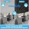image:imageArt3d Acoustic Drop Ceiling Tiles 2ft x 4ft 10Pack Waterproof Polyester Ceiling Panels for Office Basement Kitchen Recording Room ReusableCovers 80 SqFt White Stucco PrintingWhite Stucco Printing