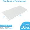 image:imageArt3d Acoustic Drop Ceiling Tiles 2ft x 4ft 10Pack Waterproof Polyester Ceiling Panels for Office Basement Kitchen Recording Room ReusableCovers 80 SqFt White Stucco Printing2ft x 4ft White Stucco Printing