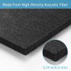 image:imageArt3d Acoustic Drop Ceiling Tiles 2ft x 4ft 10Pack Waterproof Polyester Ceiling Panels for Office Basement Kitchen Recording Room ReusableCovers 80 SqFt White Stucco PrintingBlack