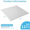 image:imageArt3d Acoustic Drop Ceiling Tiles 2ft x 4ft 10Pack Waterproof Polyester Ceiling Panels for Office Basement Kitchen Recording Room ReusableCovers 80 SqFt White Stucco PrintingWhite