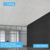 image:imageArt3d Acoustic Drop Ceiling Tiles 2ft x 4ft 10Pack Waterproof Polyester Ceiling Panels for Office Basement Kitchen Recording Room ReusableCovers 80 SqFt White Stucco PrintingBlack