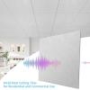 image:imageArt3d Acoustic Drop Ceiling Tiles 2ft x 4ft 10Pack Waterproof Polyester Ceiling Panels for Office Basement Kitchen Recording Room ReusableCovers 80 SqFt White Stucco PrintingWhite