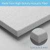 image:imageArt3d Acoustic Drop Ceiling Tiles 2ft x 4ft 10Pack Waterproof Polyester Ceiling Panels for Office Basement Kitchen Recording Room ReusableCovers 80 SqFt White Stucco PrintingWhite