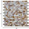 image:imageArt3d Mother of Pearl Peel and Stick Shell Tile for Kitchen Backsplashes 12 x 12 Pack of 6Mother of PearlBrown Gray