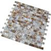 image:imageArt3d Mother of Pearl Peel and Stick Shell Tile for Kitchen Backsplashes 12 x 12 Pack of 6Mother of PearlBrown Gray