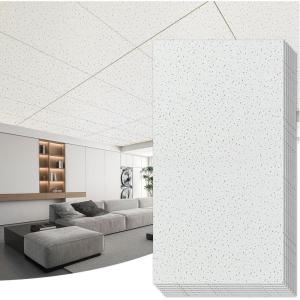 image:imageArt3d Acoustic Drop Ceiling Tiles 2ft x 4ft 10Pack Waterproof Polyester Ceiling Panels for Office Basement Kitchen Recording Room ReusableCovers 80 SqFt White Stucco Printing2ft x 4ft White Stucco Printing