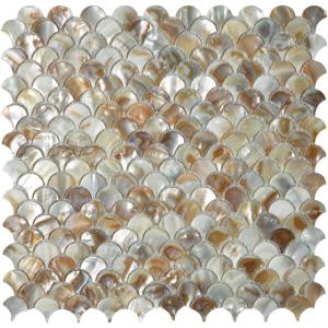 image:imageArt3d Mother of Pearl Peel and Stick Shell Tile for Kitchen Backsplashes 12 x 12 Pack of 6Mother of PearlBrown Pearl