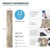 image:imageArt3d 12Pack 18 Sqft Peel and Stick Floor Tiles Vinyl Plank Flooring Wood Look Adhesive and Waterproof Tile Sticker for Bedroom Living Room Kitchen RV in Old Wood