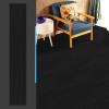 image:imageArt3d 12Pack 18 Sqft Peel and Stick Floor Tiles Vinyl Plank Flooring Wood Look Adhesive and Waterproof Tile Sticker for Bedroom Living Room Kitchen RV in Black