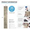 image:imageArt3d Peel and Stick Floor Tile Vinyl Wood Plank 12Pack 18 SqFt Old Wood Rigid Surface Hard Core Easy DIY SelfAdhesive FlooringAged Wood