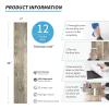 image:imageArt3d Peel and Stick Floor Tile Vinyl Wood Plank 12Pack 18 SqFt Old Wood Rigid Surface Hard Core Easy DIY SelfAdhesive FlooringAged Wood