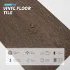 image:imageArt3d Peel and Stick Floor Tile Vinyl Wood Plank 12Pack 18 SqFt Old Wood Rigid Surface Hard Core Easy DIY SelfAdhesive FlooringBrown Stone