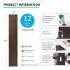 image:imageArt3d Peel and Stick Floor Tile Vinyl Wood Plank 12Pack 18 SqFt Old Wood Rigid Surface Hard Core Easy DIY SelfAdhesive FlooringBrown Stone