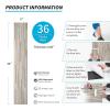 image:imageArt3d Peel and Stick Floor Tile Vinyl Wood Plank 12Pack 18 SqFt Old Wood Rigid Surface Hard Core Easy DIY SelfAdhesive FlooringDusty Grey