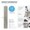 image:imageArt3d Peel and Stick Floor Tile Vinyl Wood Plank 12Pack 18 SqFt Old Wood Rigid Surface Hard Core Easy DIY SelfAdhesive FlooringLight Grey