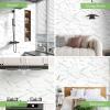 image:imageArt3d 10Pack 24x12 SPC Wall Panels 20 Sqfeet Waterproof Click Lock Panels for Interior Wall Decor Rigid Core Wall Panel for Bathroom Kitchen Living Room Deep Marble GrayPure Marble white
