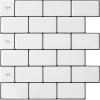 image:imageArt3d Backsplash Tile for Kitchen Peel and Stick 10Sheet Stick on Subway Tiles for Kitchem Bathroom Back Splashes 12x12 Warm White with Black Grout
