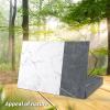 image:imageArt3d Peel and Stick Floor Tile 10Pack 12 x 12in Covers 10 Sqft Waterproof Vinyl Flooring Tiles Self Adhesive for Kitchen Bathroom amp Bedroom  White Grey Vein MarbleBlackWhite Marble