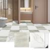 image:imageArt3d Peel and Stick Floor Tile 10Pack 12 x 12in Covers 10 Sqft Waterproof Vinyl Flooring Tiles Self Adhesive for Kitchen Bathroom amp Bedroom  White Grey Vein MarbleWhiteBeige Marble