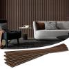 image:imageArt3d Wood Slat Acoustic Panels Set of 4  3D Fluted SoundAbsorbing Panels for Walls amp Ceilings Cream OakDark Walnut
