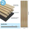 image:imageArt3d 2 Pack 945 x 24 inch Wood Slat Acoustic Panels for Wall amp Ceiling  31 sqft 3D Fluted Sound Absorbing Panel with Wood Finish OakOak