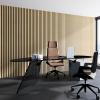 image:imageArt3d 2 Pack 945 x 24 inch Wood Slat Acoustic Panels for Wall amp Ceiling  31 sqft 3D Fluted Sound Absorbing Panel with Wood Finish OakOak
