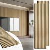 image:imageArt3d 2 Pack 945 x 24 inch Wood Slat Acoustic Panels for Wall amp Ceiling  31 sqft 3D Fluted Sound Absorbing Panel with Wood Finish OakOak