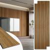 image:imageArt3d 2 Pack 945 x 24 inch Wood Slat Acoustic Panels for Wall amp Ceiling  31 sqft 3D Fluted Sound Absorbing Panel with Wood Finish OakTeak