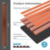 image:imageArt3d 4Piece Wood Slat Acoustic Panels for Stylish Decor and Noise Reduction 3D Textured Panel for Ceiling and Wall CherryCherry