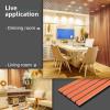 image:imageArt3d 4Piece Wood Slat Acoustic Panels for Stylish Decor and Noise Reduction 3D Textured Panel for Ceiling and Wall CherryCherry