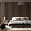 image:imageArt3d 4Piece Wood Slat Acoustic Panels for Stylish Decor and Noise Reduction 3D Textured Panel for Ceiling and Wall CherryDark Walnut