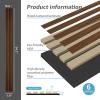 image:imageArt3d 4Piece Wood Slat Acoustic Panels for Stylish Decor and Noise Reduction 3D Textured Panel for Ceiling and Wall CherryDark Walnut